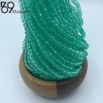 مهره کریستال سایز ۶ رنگ سبز شفاف