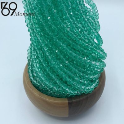 مهره کریستال سایز ۶ رنگ سبز شفاف