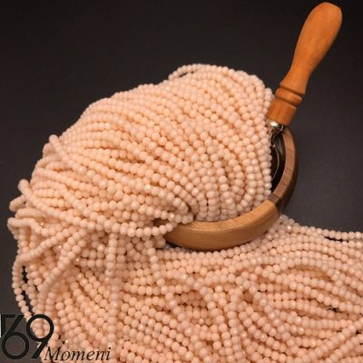 مهره کریستال سایز ۴ رنگ گلبهی