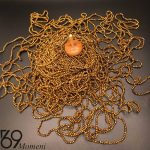 مهره کریستال سایز ۴ رنگ طلایی