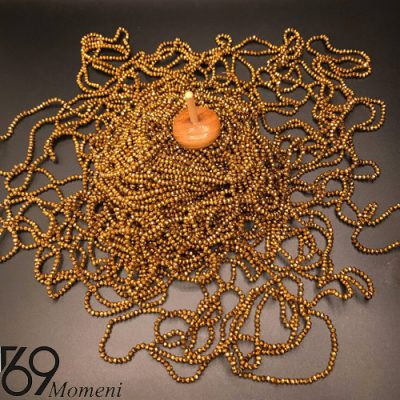 مهره کریستال سایز ۴ رنگ طلایی