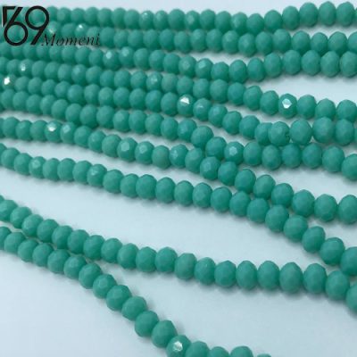 مهره کریستال سایز ۶ رنگ سبز کم رنگ