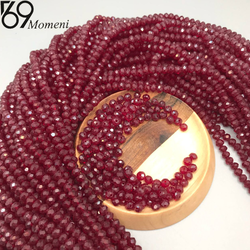 مهره کریستال سایز ۶ رنگ آلبالویی