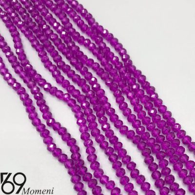 مهره کریستال سایز ۶ رنگ بنفش