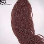 مهره کریستال سایز ۶ رنگ قهوه ایی شفاف