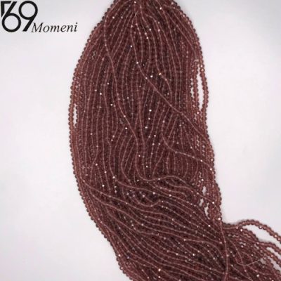 مهره کریستال سایز ۶ رنگ قهوه ایی شفاف