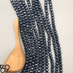 مهره کریستال سایز ۶ رنگ ذغالی