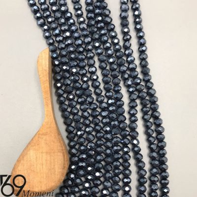 مهره کریستال سایز ۶ رنگ ذغالی