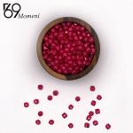 مهره مکعبی سایز ۸ رنگ سرخابی شفاف