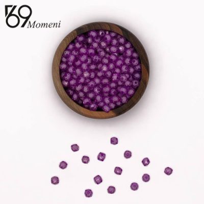 مهره مکعبی سایز ۸ رنگ بنفش شفاف