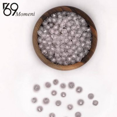 مهره مکعبی سایز ۸ رنگ سفید شفاف
