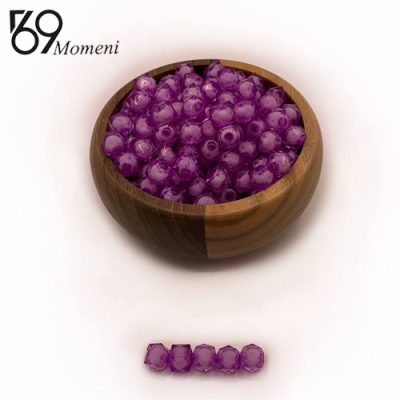 مهره مکعبی سایز ۱۰ رنگ بنفش شفاف