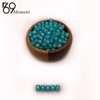 مهره مکعبی سایز ۱۰ رنگ آبی روشن شفاف
