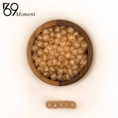 مهره مکعبی سایز ۱۰ رنگ طلایی شفاف