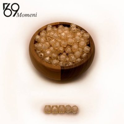 مهره مکعبی سایز ۱۰ رنگ طلایی شفاف
